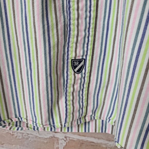 Cremieux Classics Long Sleeve Button Down Shirt Multicolor Pinstripe Men's M - Picture 3 of 9